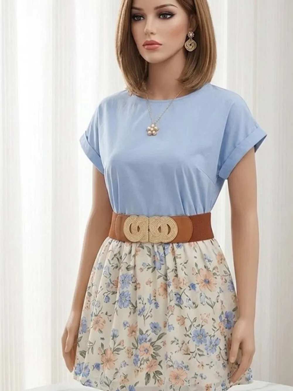 Ladies Brown Gorgeous Statement Belt (29.5 Inches)